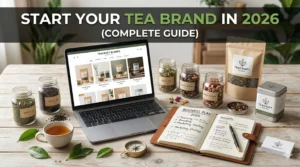 Start your own tea brand in 2026 with premium loose leaf tea and private label packaging by Celestestate